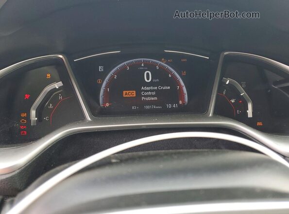 2HGFC2F84LH563872 2020 HONDA CIVIC White Instrument cluster view