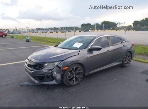 2HGFC2F84LH581871 2020 HONDA CIVIC Gray Vista tres cuartos delantera izquierda