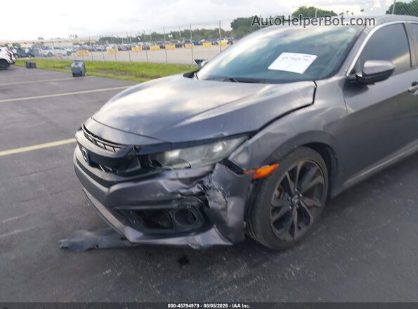 2HGFC2F84LH581871 2020 HONDA CIVIC Gray Vista frontal