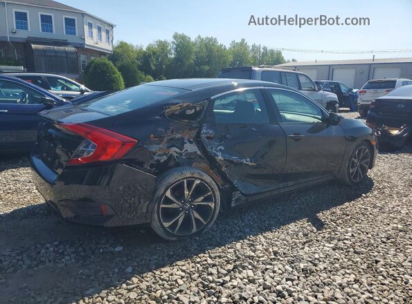 2HGFC2F85KH514663 2019 HONDA CIVIC Black უკანა მარჯვენა