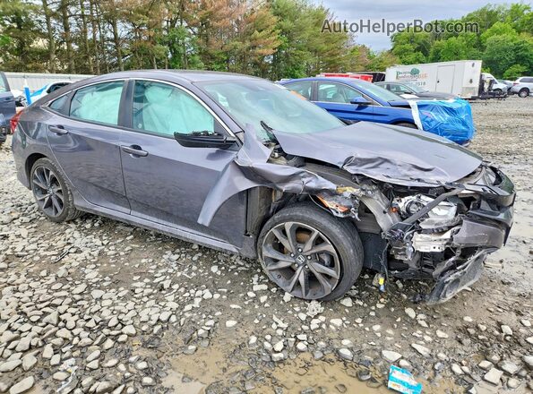2HGFC2F85KH588990 2019 HONDA CIVIC Gray Передня права чверть