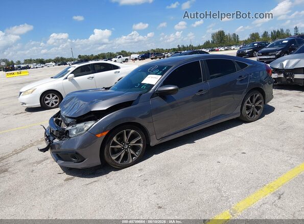 2HGFC2F85LH514180 2020 HONDA CIVIC Gray Передня ліва чверть