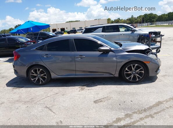 2HGFC2F85LH514180 2020 HONDA CIVIC Gray Вид задньої частини салону