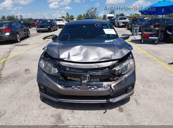 2HGFC2F85LH514180 2020 HONDA CIVIC Gray Вид щитка приладів