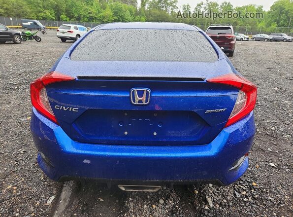 2HGFC2F85LH594984 2020 HONDA CIVIC Blue Вид ззаду