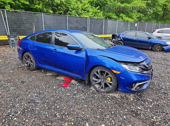 2HGFC2F85LH594984 2020 HONDA CIVIC Blue Передня права чверть
