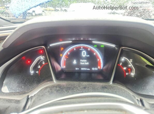 2HGFC2F85LH594984 2020 HONDA CIVIC Blue Вид щитка приладів