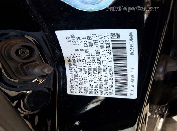 2HGFC2F85MH520868 2021 HONDA CIVIC Black Widok komory silnika