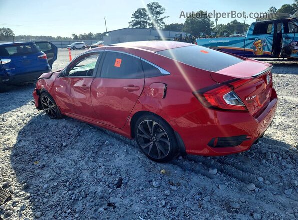 2HGFC2F85MH527982 2021 HONDA CIVIC Red Հետևի ձախ