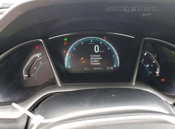 2HGFC2F86JH015918 2018 HONDA CIVIC White Instrument cluster view