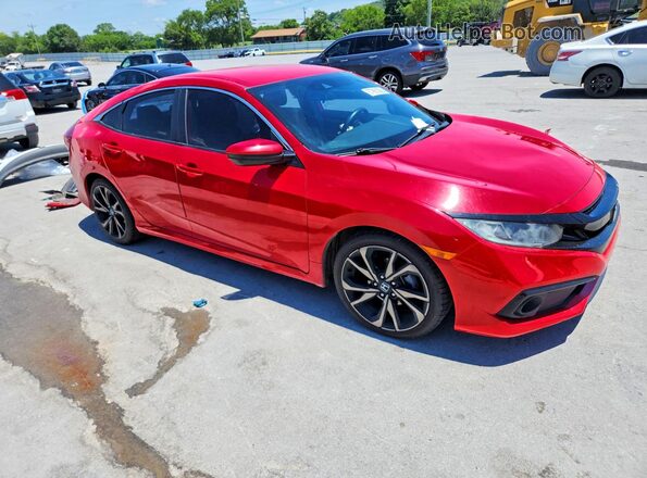 2HGFC2F86KH545579 2019 HONDA CIVIC Red Передня права чверть