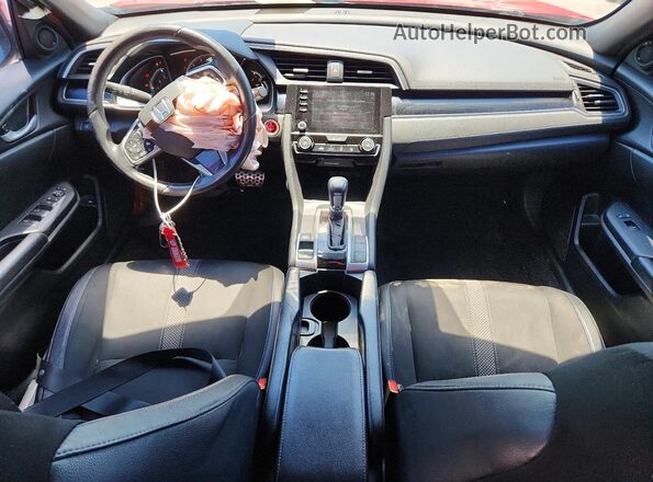 2HGFC2F86KH545579 2019 HONDA CIVIC Red Вид панелі приладів