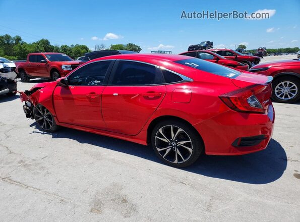 2HGFC2F86KH545579 2019 HONDA CIVIC Red Задня ліва чверть