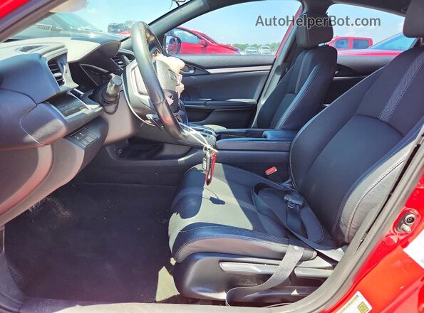 2HGFC2F86KH545579 2019 HONDA CIVIC Red Вид салону спереду