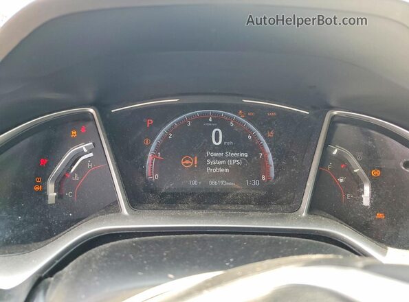 2HGFC2F86KH558347 2019 HONDA CIVIC White Instrument cluster view