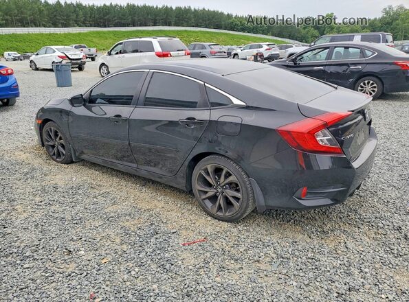 2HGFC2F86KH566948 2019 HONDA CIVIC Черный Задняя левая четверть