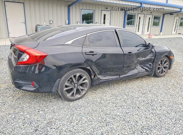 2HGFC2F86KH566948 2019 HONDA CIVIC Черный Задняя правая четверть
