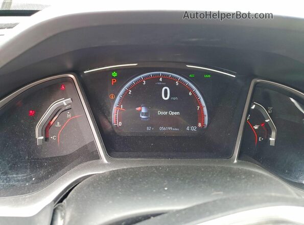 2HGFC2F86KH566948 2019 HONDA CIVIC Черный Вид щитка приборов