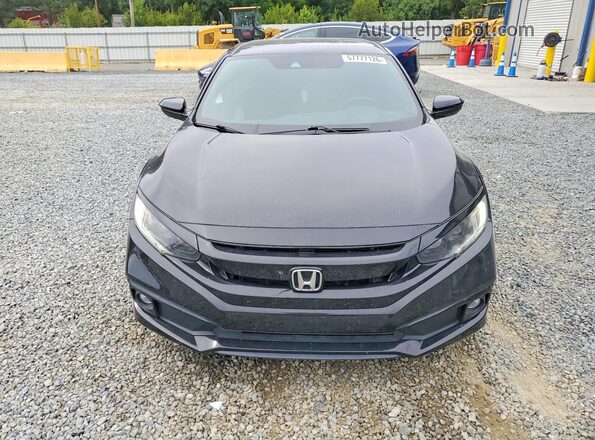 2HGFC2F86KH566948 2019 HONDA CIVIC Черный Вид спереди