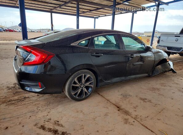 2HGFC2F86KH571793 2019 HONDA CIVIC Black Rear right