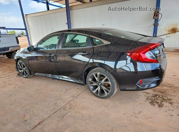 2HGFC2F86KH571793 2019 HONDA CIVIC Black Rear left