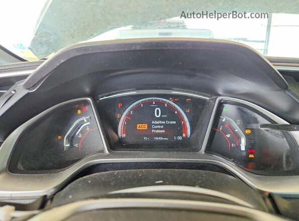 2HGFC2F86KH571793 2019 HONDA CIVIC Black Instrument cluster view