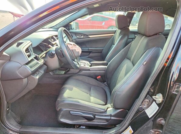 2HGFC2F86KH601049 2019 HONDA CIVIC Black Вид салону спереду
