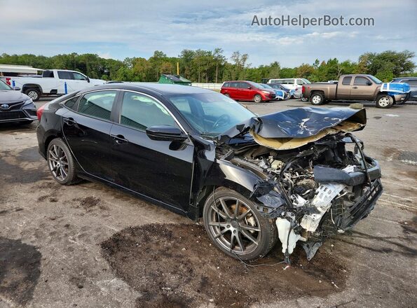 2HGFC2F86KH601049 2019 HONDA CIVIC Black Передня права чверть