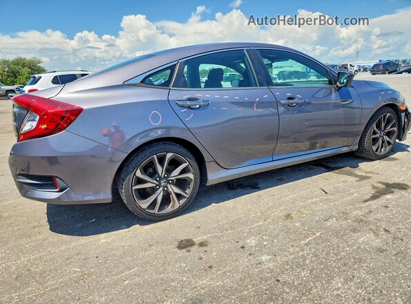2HGFC2F86LH502555 2020 HONDA CIVIC Gray Հետևի աջ