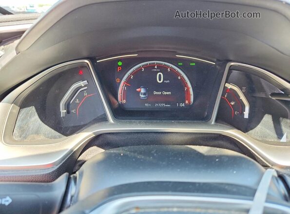 2HGFC2F86LH502555 2020 HONDA CIVIC Gray Սարքավորումների վահանակի տեսք