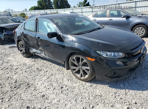 2HGFC2F86LH522143 2020 HONDA CIVIC Black Delantero derecho