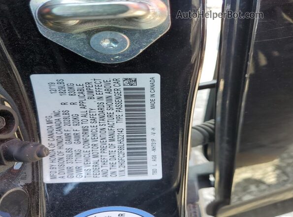 2HGFC2F86LH522143 2020 HONDA CIVIC Black Vista del compartimento del motor