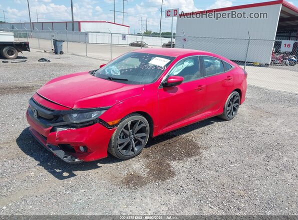 2HGFC2F86LH538181 2020 HONDA CIVIC Red Առջևի ձախ երեք քառորդ տեսարան