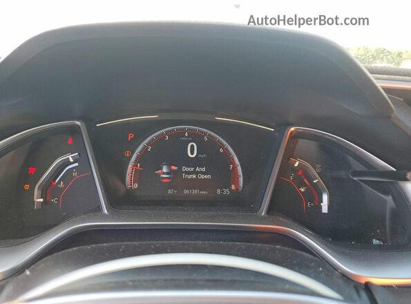 2HGFC2F86LH548757 2020 HONDA CIVIC White Սարքավորումների վահանակի տեսք