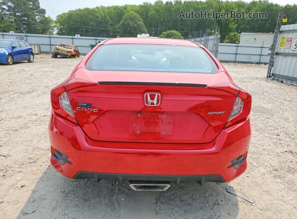 2HGFC2F86LH567017 2020 HONDA CIVIC Red Հետևի տեսք