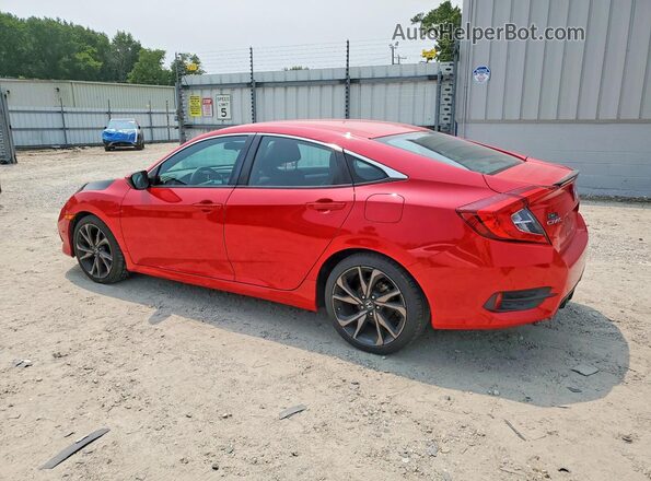 2HGFC2F86LH567017 2020 HONDA CIVIC Red Հետևի ձախ