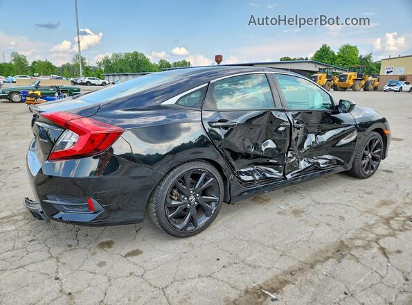 2HGFC2F86LH587784 2020 HONDA CIVIC Black Задня права чверть