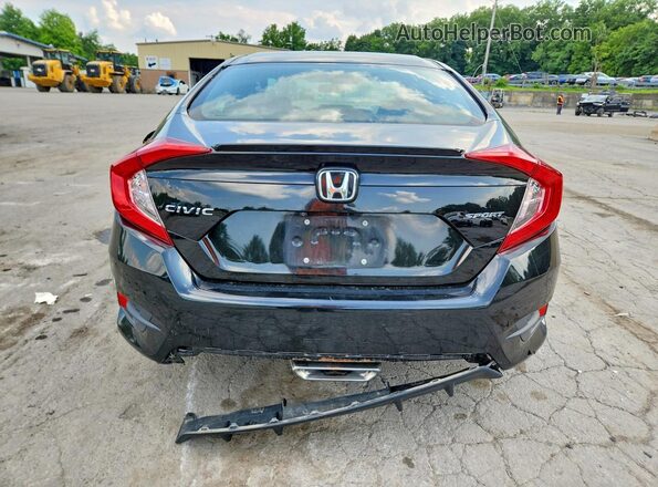 2HGFC2F86LH587784 2020 HONDA CIVIC Black Вид ззаду