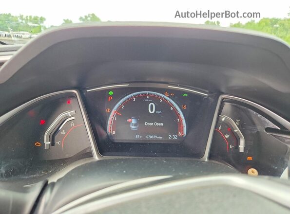 2HGFC2F86LH587784 2020 HONDA CIVIC Black Вид щитка приладів