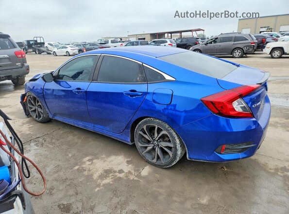 2HGFC2F86MH506445 2021 HONDA CIVIC Blue Tył lewy