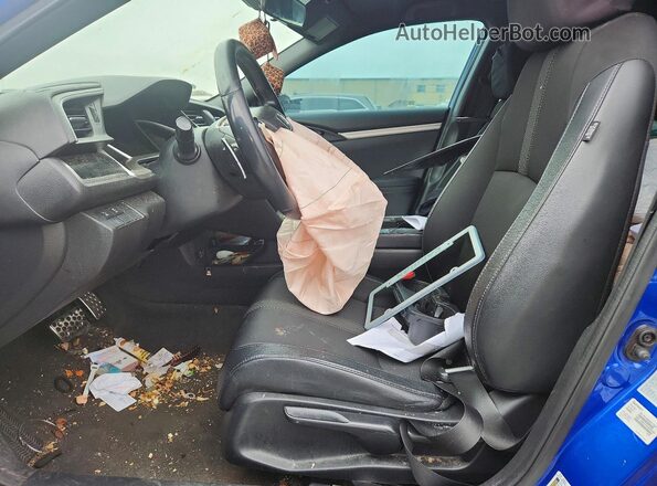2HGFC2F86MH506445 2021 HONDA CIVIC Blue Widok wnętrza z przodu