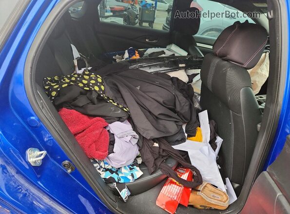2HGFC2F86MH506445 2021 HONDA CIVIC Blue Widok tylnych siedzeń