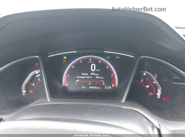 2HGFC2F87KH503423 2019 HONDA CIVIC Silver Widok tylnych siedzeń