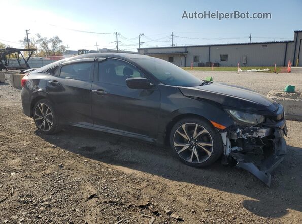 2HGFC2F87KH515491 2019 HONDA CIVIC Black Delantero derecho