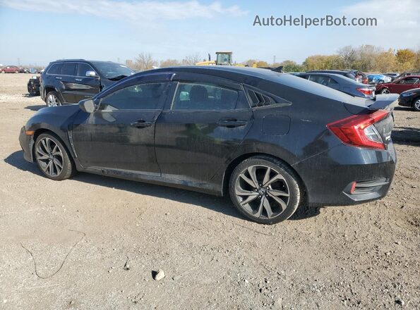 2HGFC2F87KH515491 2019 HONDA CIVIC Black Trasero izquierdo