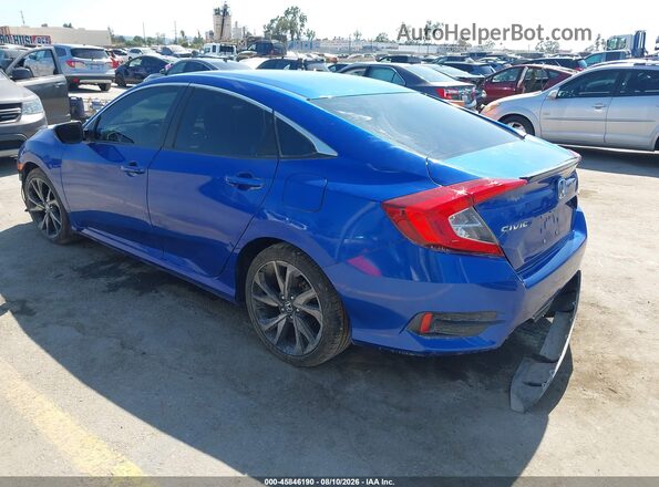 2HGFC2F87KH569048 2019 HONDA CIVIC Blue Հետևի ձախ