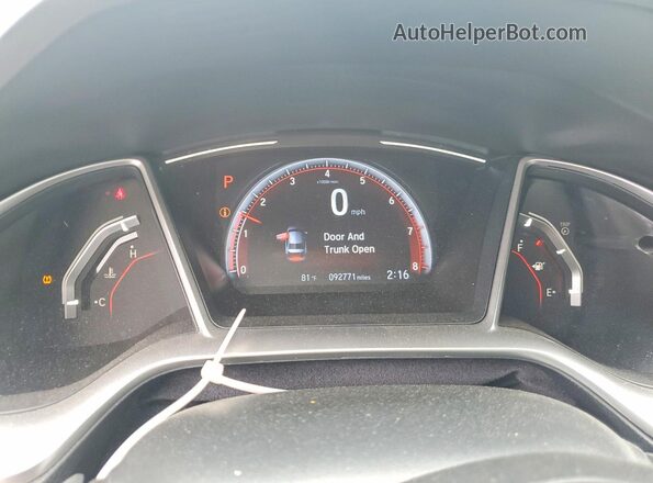 2HGFC2F87LH517176 2020 HONDA CIVIC White Instrument cluster view