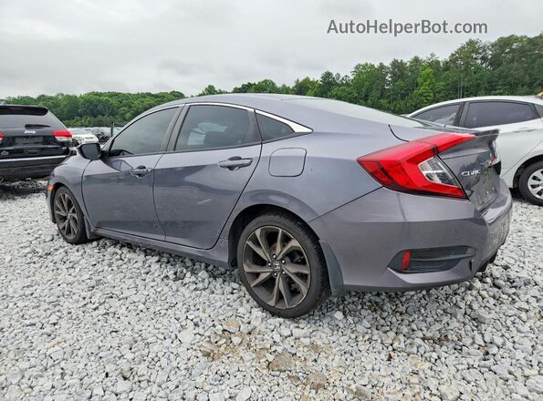 2HGFC2F87MH501710 2021 HONDA CIVIC Gray Trasero izquierdo