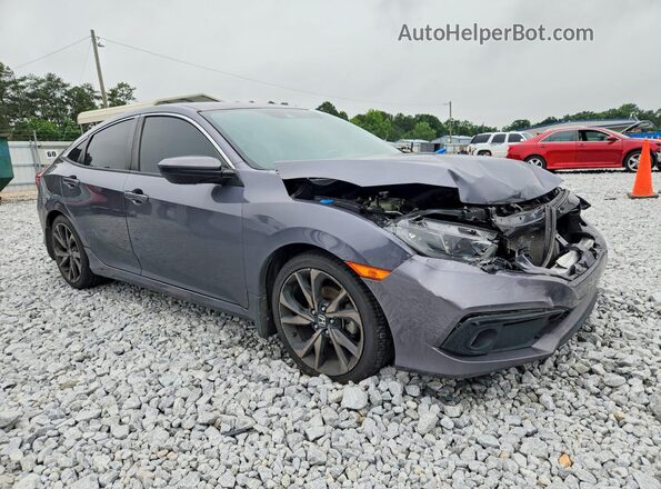 2HGFC2F87MH501710 2021 HONDA CIVIC Gray Delantero derecho