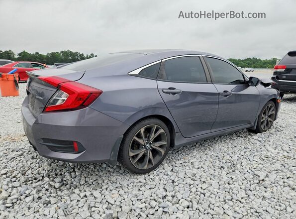 2HGFC2F87MH501710 2021 HONDA CIVIC Gray Trasero derecho